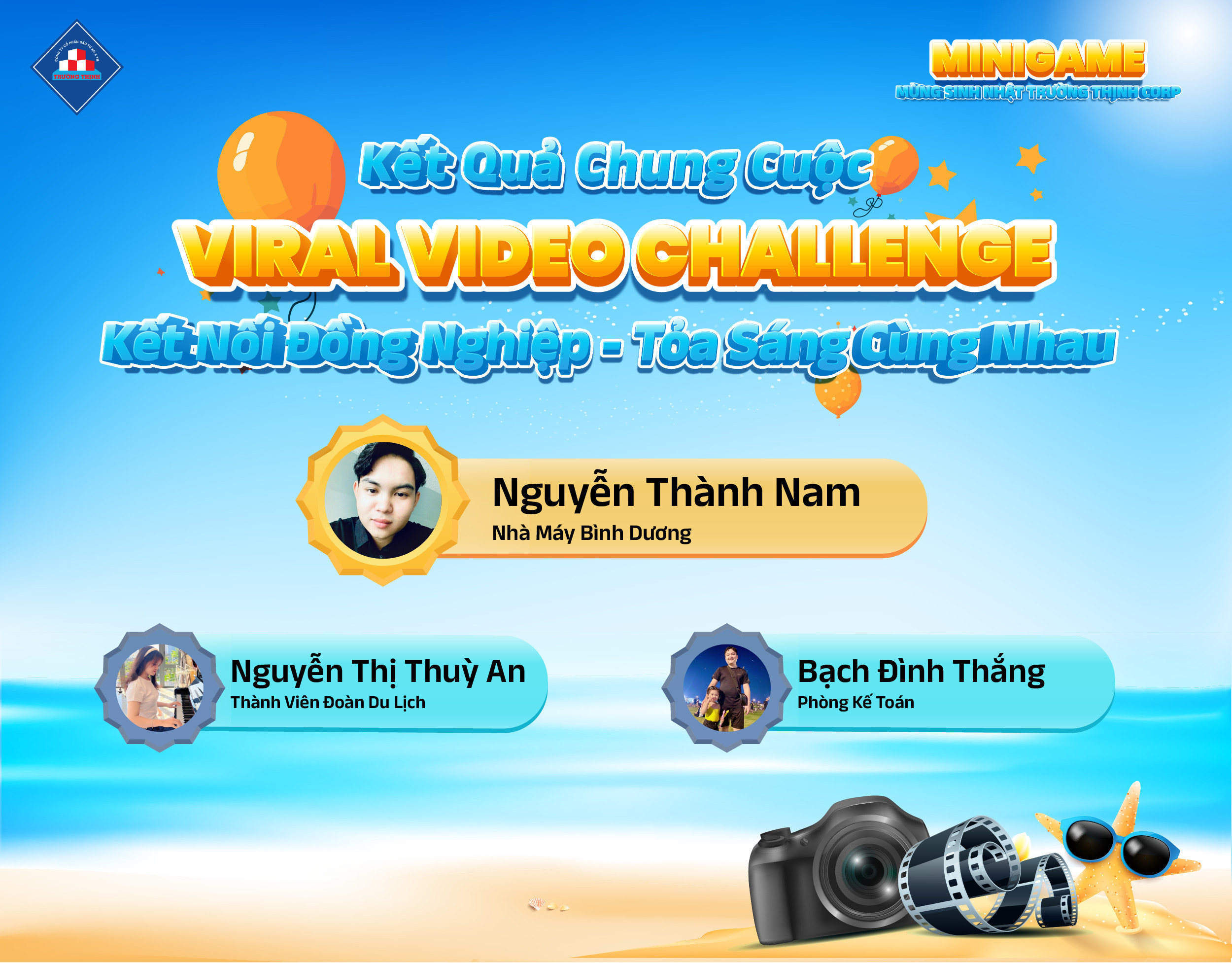 Công bố kết quả cuộc thi “Video viral Trường Thịnh Corp”