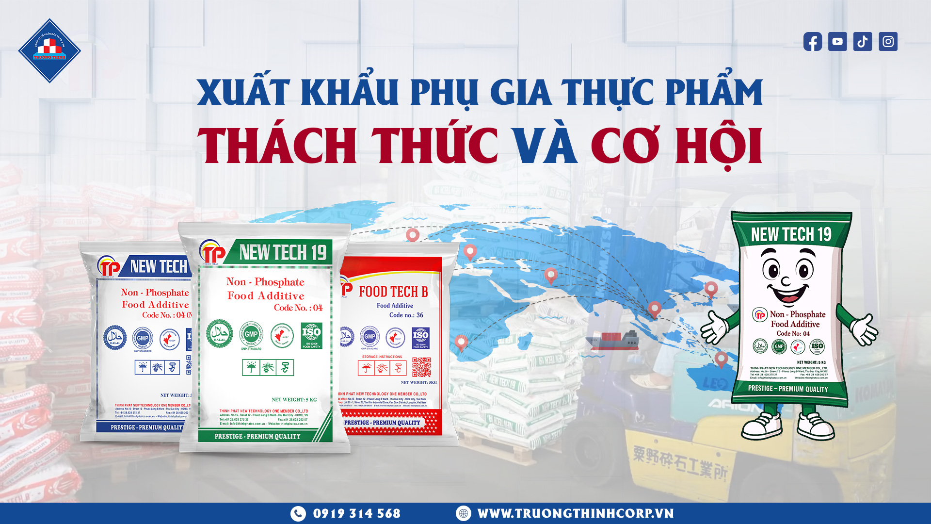 Xuất khẩu phụ gia thực phẩm – Thách thức và cơ hội cho doanh nghiệp Việt