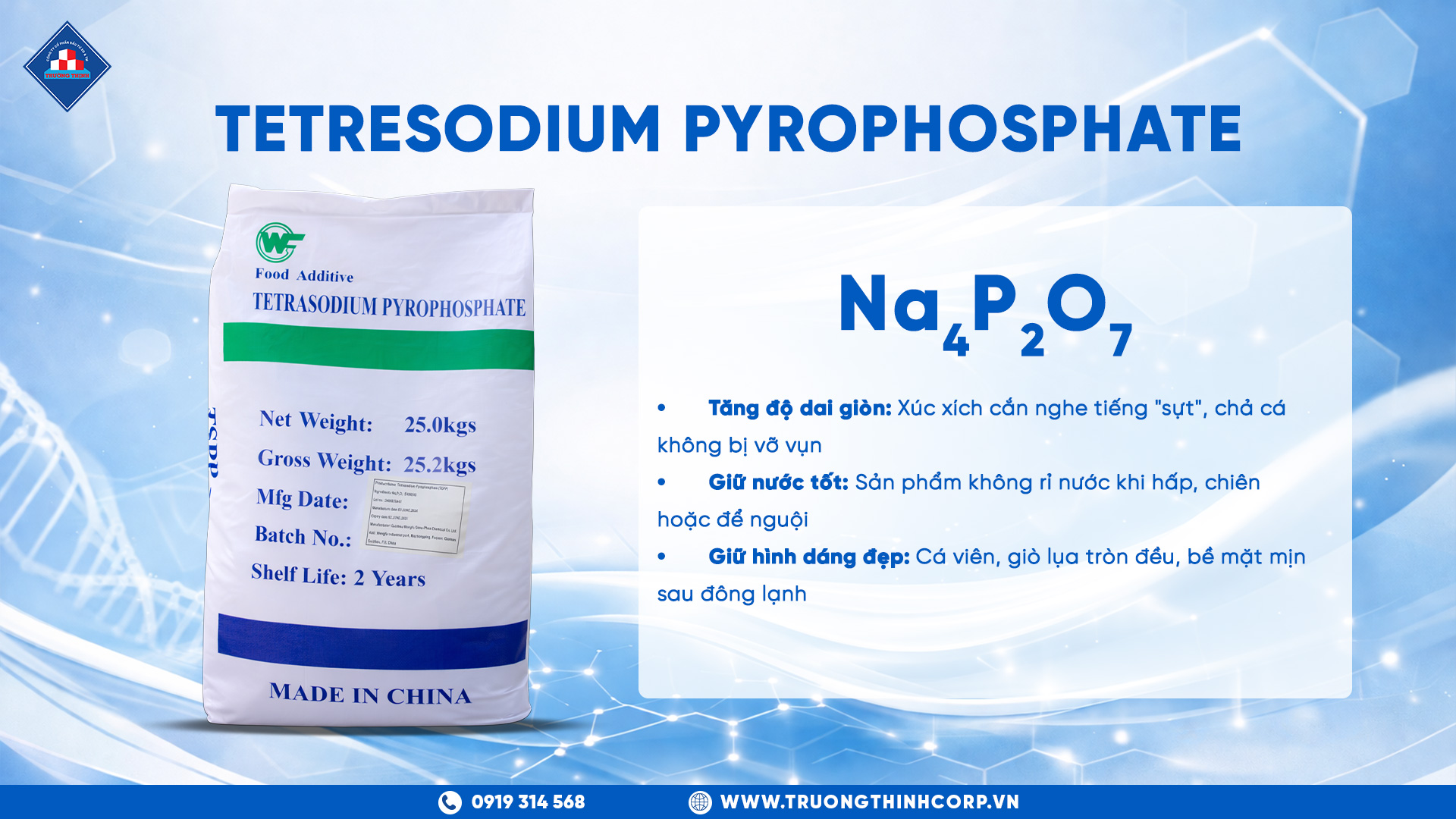 Cách Sử Dụng TSPP Trong Thực Phẩm Để Tăng Độ Dai, Giòn Và Ổn Định Cấu Trúc