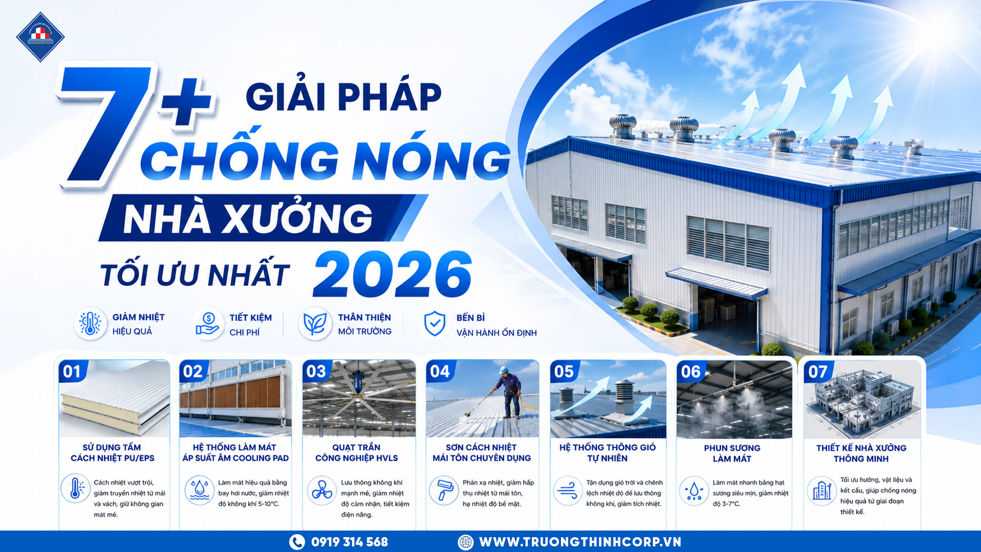 7+ Giải Pháp Chống Nóng Nhà Xưởng Tối Ưu Nhất 2026