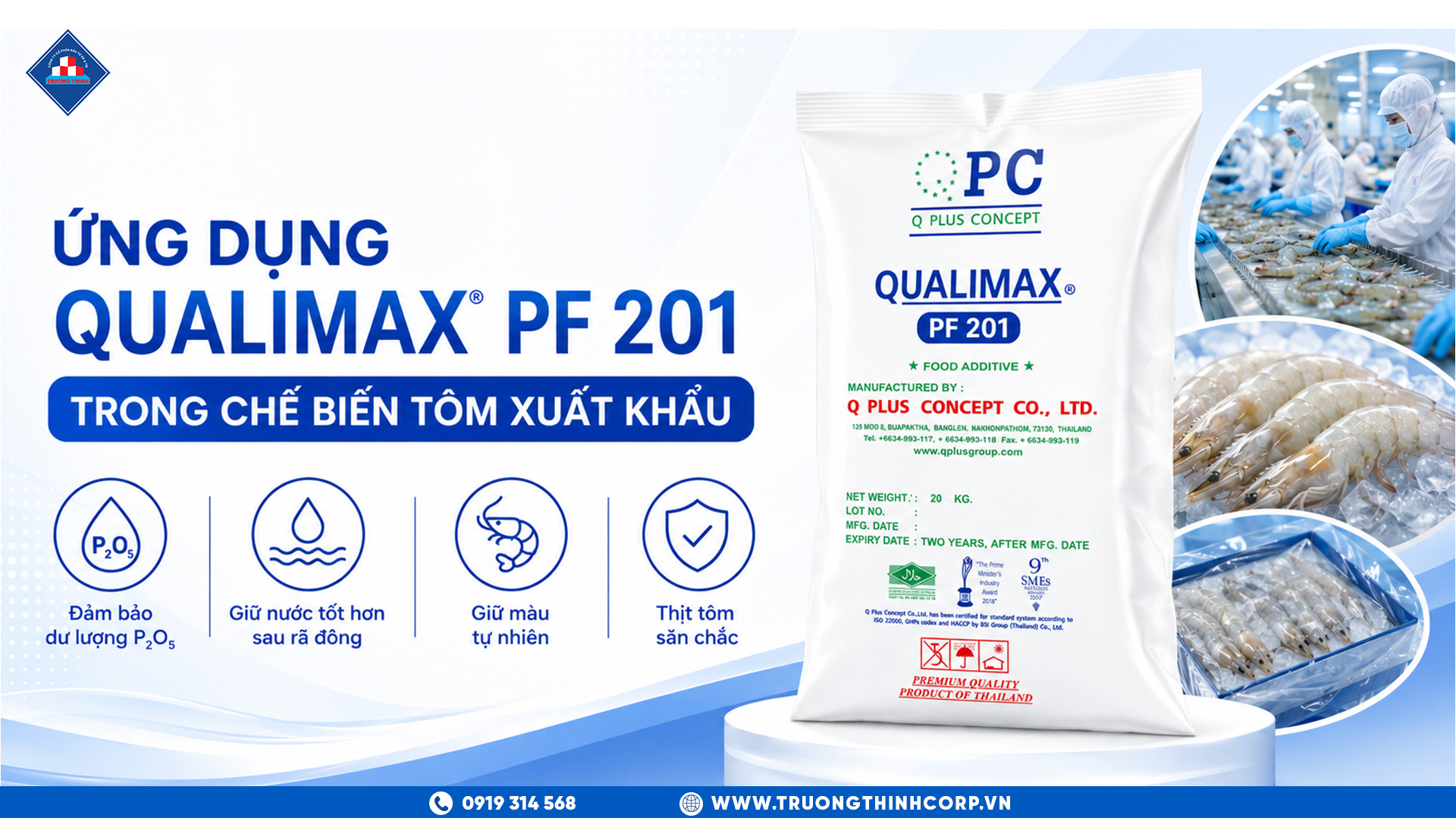 Ứng Dụng Qualimax PF 201 Trong Chế Biến Tôm Xuất Khẩu