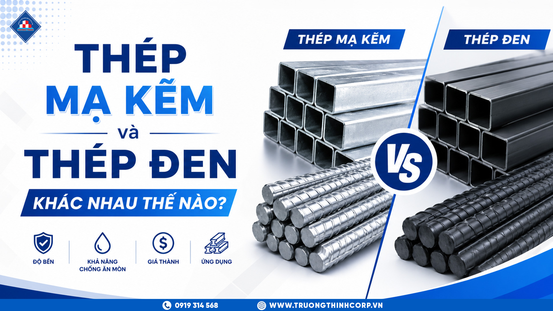Thép Mạ Kẽm và Thép Đen Khác Nhau Ra Sao?