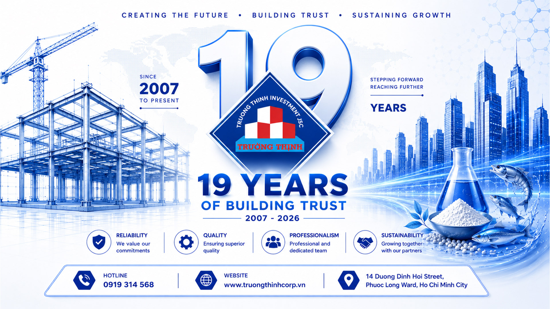 CHÚC MỪNG KỶ NIỆM 19 NĂM THÀNH LẬP TRƯỜNG THỊNH CORP