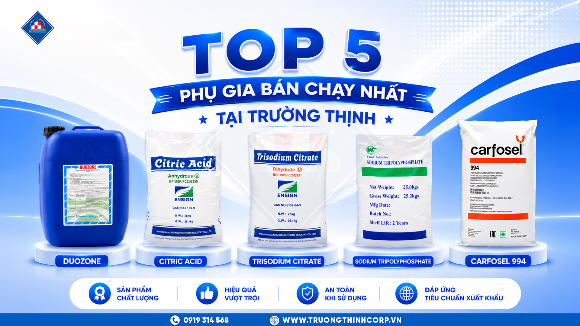 Top 5 Phụ Gia Bán Chạy Nhất Tại Trường Thịnh