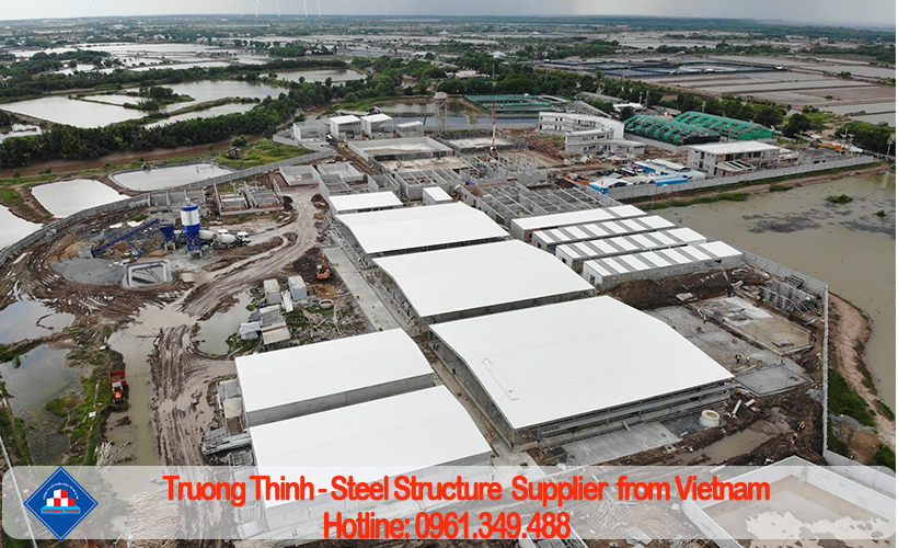 Supply and install the prefabricated steel structure in Ben Tre, Viet Nam